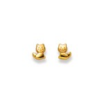 Ohrstecker 750/18 K Gelbgold Katze - 1163.03271/0001