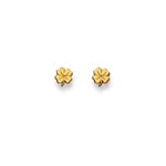 Ohrstecker 750/18 K Gelbgold, Kleeblatt