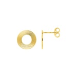 Ohrstecker 750/18 K Gelbgold Kreis geriffelt