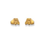 Clous d'oreilles or jaune 750/18 ct, Camion