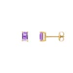Ohrstecker 750/18 K Gelbgold mit Amethyst