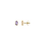 Ohrstecker 750/18 K Gelbgold mit Amethyst oval