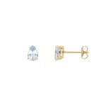 Ohrstecker 750/18 K Gelbgold mit Blautopas - 258181.6TO
