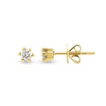 Ohrstecker 750/18 K Gelbgold mit Diamant 0.21 ct H/si