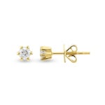 Ohrstecker 750/18 K Gelbgold mit Diamant 0.29 ct H/si