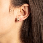 Ohrstecker 750/18 K Gelbgold mit Diamant 0.39 ct H/si - OR-100693-GG