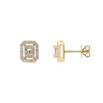 Ohrstecker 750/18 K Gelbgold mit Diamant 0.39 ct H/si