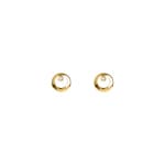 Stud Earrings 750/18 K Yellow Gold with Diamonds 0.01ct. H/p1 - RB257XB4