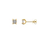 Ohrstecker 750/18 K Gelbgold mit Diamanten 0.11 ct H/si