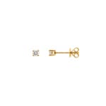 Ohrstecker 750/18 K Gelbgold mit Diamanten 0.16ct H/si