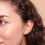 Ohrstecker 750/18 K Gelbgold Sterne mit Diamanten 0.17 ct H/si - OR-118322-GG