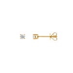 Ohrstecker 750/18 K Gelbgold mit Diamanten 0.22ct H/si