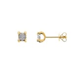 Ohrstecker 750/18 K Gelbgold mit Diamanten 0.23 ct H/si