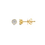 Ohrstecker 750/18 K Gelbgold mit Diamanten 0.28 ct H/si