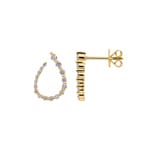 Ohrstecker 750/18 K Gelbgold mit Diamanten 0.36 ct H/si