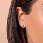 Ohrstecker 750/18 K Gelbgold mit Diamanten 0.38 ct H/si - OR-097497-GG