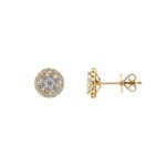 Ohrstecker 750/18 K Gelbgold mit Diamanten 0.50 ct H/si