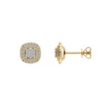 Ohrstecker 750/18 K Gelbgold mit Diamanten 0.50ct H/si