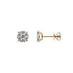 Ohrstecker 750/18 K Gelbgold mit Diamanten 0.66 ct H/si
