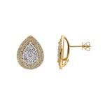 Clous d'oreilles or jaune 750/18 ct avec diamants 2.00 ct H/si by CHRISTIAN