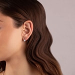 Clous d'oreilles or jaune 750/18 ct avec améthyste verte ronde et diamants 0.02 ct H/si - OR-48522-PRA-GG