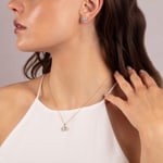 Ohrstecker 750/18 K Gelbgold mit grünem Amethyst und Diamanten 0.09 ct H/si - OR-47232-PRA-GG