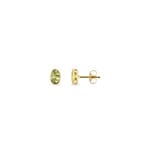 Ohrstecker 750/18 K Gelbgold mit Peridot oval