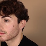 Stud Earrings 750/18 K Yellow Gold with Mother of Pearl, Cross - 148591.6NC