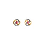 Stud Earrings 750/18 K Yellow Gold with Ruby - 28SA716BR