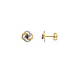 Stud Earrings 750/18 K Yellow Gold with Sapphire