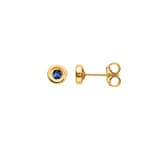 Ohrstecker 750/18 K Gelbgold mit Saphir Ø 2.5mm