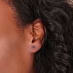 Ohrstecker 750/18 K Gelbgold mit Saphir Ø 3mm - IG254JS