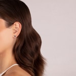 Clous d'oreilles or jaune 750/18 ct avec saphir ovale & diamants 0.23 ct H/si - OR-16879-SAF-GG