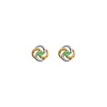 Stud Earrings 750/18 K Yellow Gold with Emerald - 28SA716BE