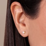 Clous d'oreilles or jaune 750/18 ct avec perle de culture d'eau douce - 8050P