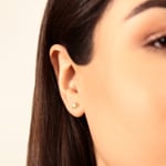 Clous d'oreilles or jaune 750/18 ct avec perles de culture d'eau douce, Papillon - 146251.6PGG