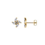 Ohrstecker 750/18 K Gelbgold mit Zirkonia