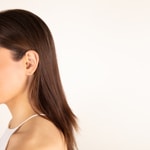 Stud Earrings 750/18 K Yellow Gold with Cubic Zirconia, Heart - 150601.6ZIR