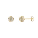 Ohrstecker 750/18 K Gelbgold mit Zirkonia Pavé