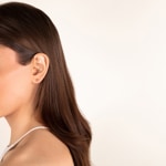 Stud Earrings 750/18 K Yellow Gold Star with Cubic Zirconia - 150691.6ZIR