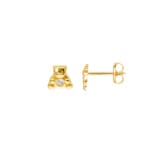 Ohrstecker 750/18 K Gelbgold Teddybär mit Zirkonia - 155061.6ZIR