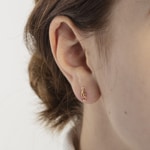 Stud Earrings 750/18 K Yellow Gold Clef - 1163.02737/0001