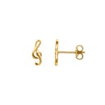 Ohrstecker 750/18 K Gelbgold, Notenschlüssel