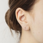 Clous d'oreilles or jaune 750/18 ct Ø 2.5mm avec zircones - 1162.02088/0006