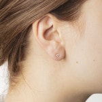 Ohrstecker 750/18 K Gelbgold Ø 3.5mm mit Zirkonia - 1162.02090/0008