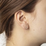 Ohrstecker 750/18 K Gelbgold Ø 4.0mm mit Zirkonia - 1162.01633/0006