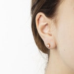 Stud Earrings 750/18 K Yellow Gold Ø 5.0mm with Cubic Zirconia - 1162.02823/0002