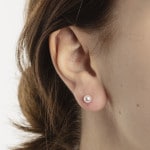 Clous d'oreilles or jaune 750/18 ct avec perle de culture d'eau douce Ø 5.0mm - 1162.03234/0001