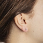 Clous d'oreilles or jaune 750/18 ct avec perle de culture d'eau douce Ø 5.0mm - 1162.03234/0001