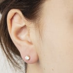 Ohrstecker 750/18 K Gelbgold Ø 5.5 mm mit Zirkonia - 1162.02840/0003